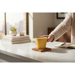 Project 62 Stoneware Planter Unisex 4in Yellow NWOT Mid Century Modern Pot